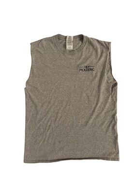 Grey Sleeveless Tee with 'City of Pickering' Logo